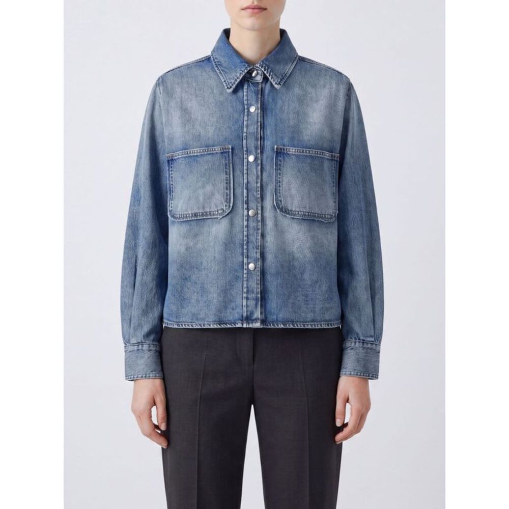 Haikure Women Haikure Regular Fit Cotton Denim Shirt With Patch Pocket